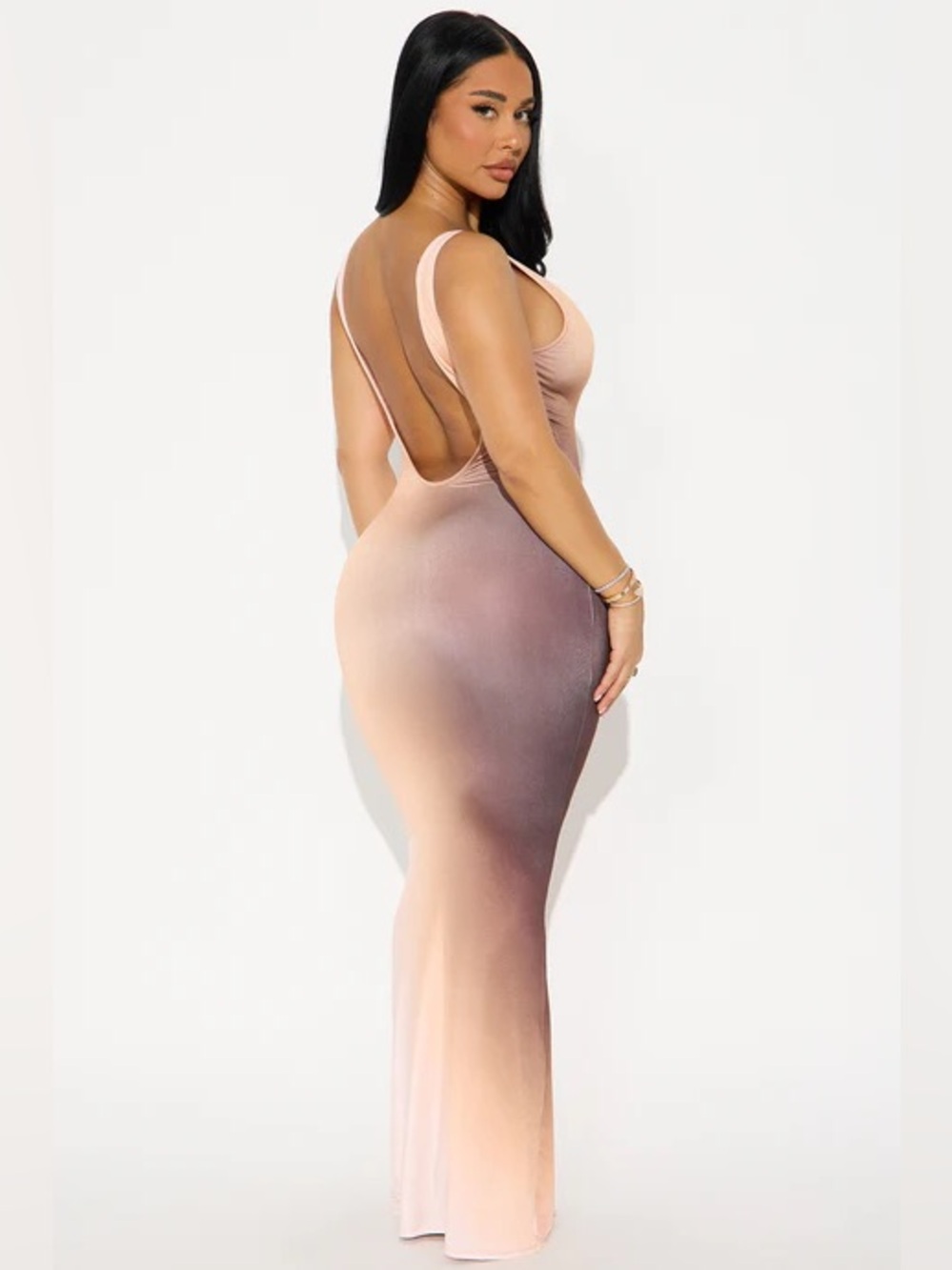Tracy Ombre Backless Bodycon Maxi Dress NEW 🏷️